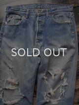 60S LEVIS　501　BIG E　ダメージデニム