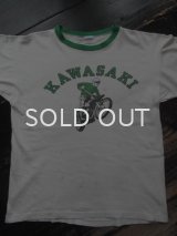 70s champion KAWASAKI リンガーTシャツ