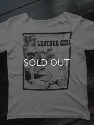 画像1: 80〜90s Leather girl Tシャツ