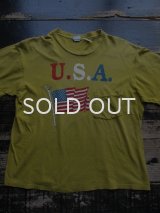 90s USA製 アメリカ国旗 ポケットTシャツ