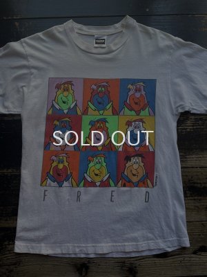 画像1: 90s  FLINTSTONES FRED pop art tshirt