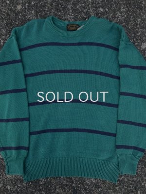 画像1: 80s エディバウアー ボーダー柄 コットンニット