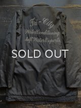 1960s チェーンステッチ 黒 ナイロン 裏ボア ハーフ ジャケット