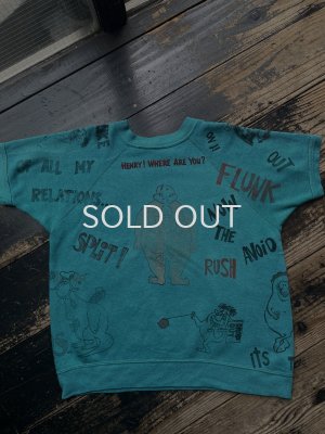 画像1: 使用済み転写紙 カスタム 半袖スウェット