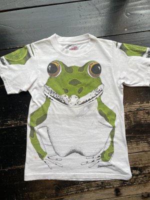 画像1: 80s カエル 総柄 USA製 Tシャツ