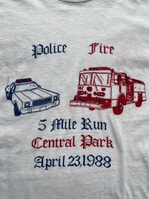 画像1: 80s パトカー 消防車 USA製 マラソン大会 Tシャツ