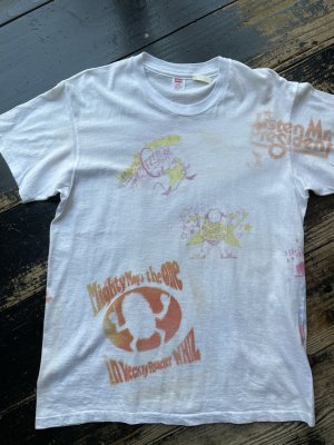 画像1: 80s 転写紙 総柄 プリント Tシャツ