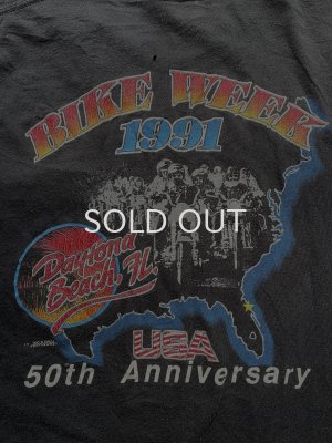 画像1: 90s バイク ウィーク ポケット Tシャツ