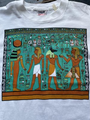 画像1: 90s wildwood productions エジプト 壁画 Tシャツ