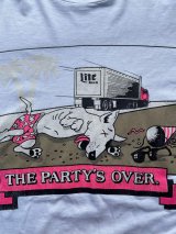 80〜90s LiteBEER パーティオーバー プリント Tシャツ