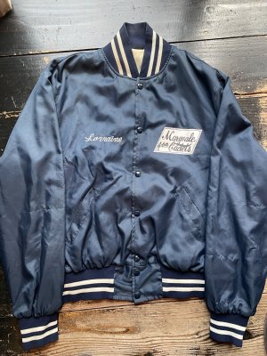 画像1: 80s USA製 音符パッチ ナイロン ジャケット