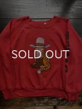 80s 猫プリント スウェット