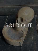 アンティーク スカル 石膏 灰皿
