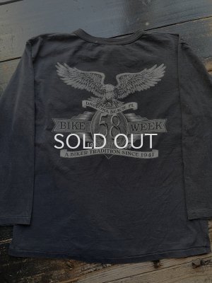 画像1: 90s デイトナ バイク ウィーク ヘンリーネック ロンT