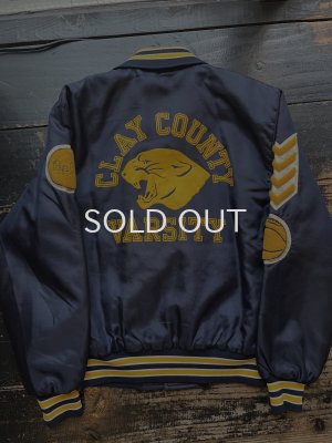 画像1: 80s ナイロン バーシティ ジャケット