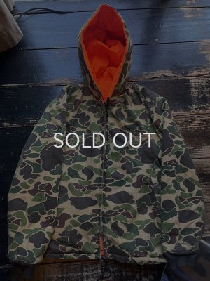 画像1: 1970s リバーシブル フード付き ジップジャケット