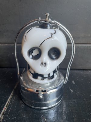 画像1: 1970s〜ミクラガラス スカル ランタン