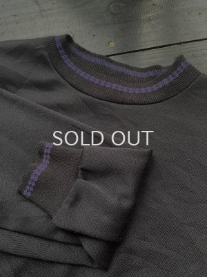 画像1: 90s USA製 柄リブ アクリルスウェット