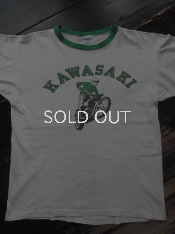 画像1: 70s champion KAWASAKI リンガーTシャツ