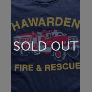 画像: 80〜90s HAWARDEN FIRE&RESCUE 消防車 プリント Tシャツ