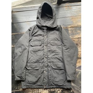 画像: 80s woolrich USA製 黒 ボロ マウンテンパーカー