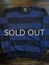 画像: 1980〜90s モーリシャス製 青黒 ミックスカラー ニット