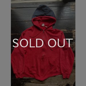 画像: 80s〜フード カスタム ボロ ジップパーカー