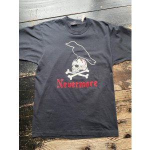 画像: 90s エドガーアランポー スカル カラス Tシャツ