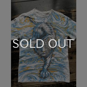 画像: 2017s リキッドブルー タイガー 総柄 Tシャツ