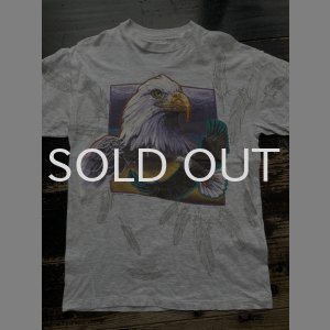 画像: 90s 鷲 イーグル 羽 USA製 霜降りグレー Tシャツ