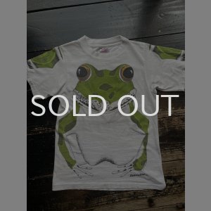 画像: 80s カエル 総柄 USA製 Tシャツ