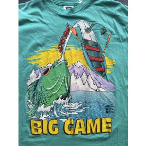画像: 90s USA製 巨大 魚 ギャグ Tシャツ