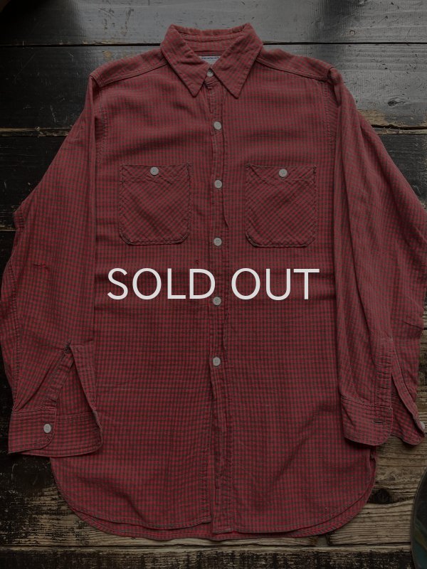 画像1: 1950s UNCLE SAM マチ付き コットン シャツ