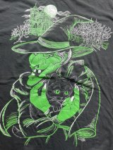 画像: 90〜2000s USA製 黒猫 魔女 Tシャツ