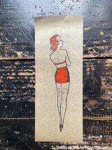 画像: 1940〜1950s ピンナップガール 転写紙