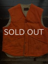 画像: 1970s オレンジ色 裏ボア ハンティング ベスト