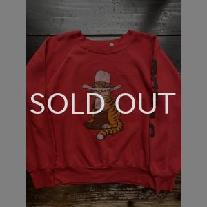 画像: 80s 猫プリント スウェット