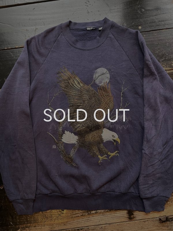 画像1: 1990s イーグル プリント 色褪せ スウェット