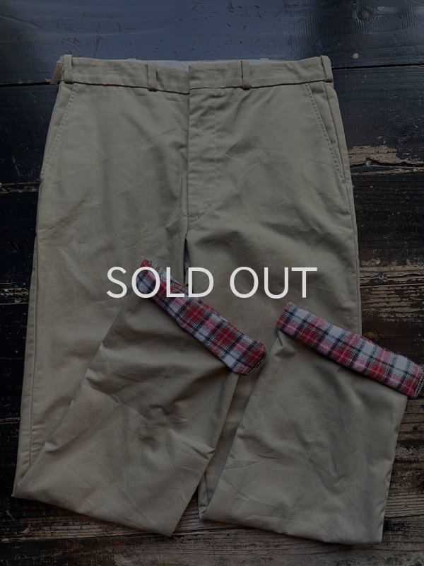 画像1: 80s〜oshkosh 裏地ネル ワークパンツ