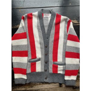 画像: 1960s CAMPUS ストライプ柄 アクリル カーディガン
