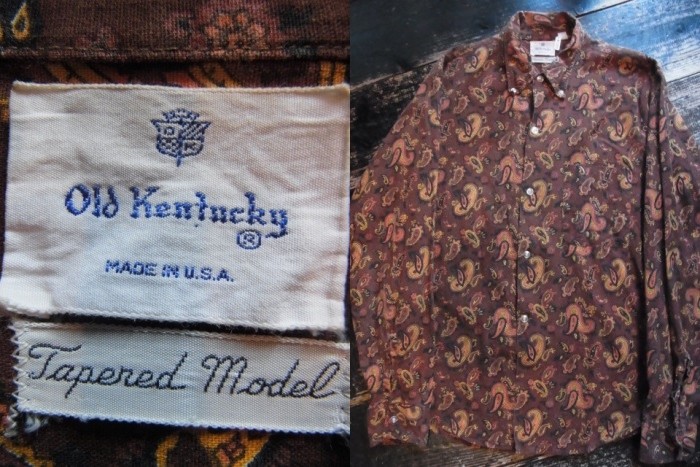 画像: 60S OLD Kentucky　ペイズリー柄シャツ