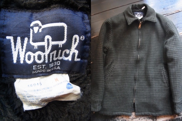 画像: 80S WOOLRICH 千鳥格子コート