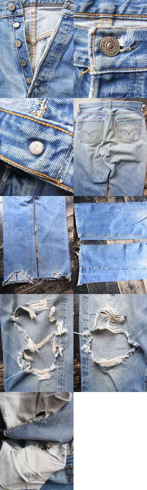 画像: 60S LEVIS　501　BIG E　ダメージデニム