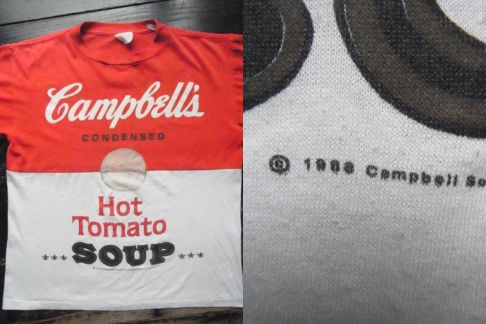 画像: 80s キャンベルスープ Tシャツ