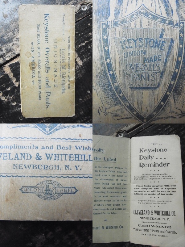 画像: 1902〜1903s KEYSTONE OVERALLS タイムブック