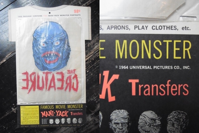 画像: 1964s MANI YACK Transfers THE CREATURE