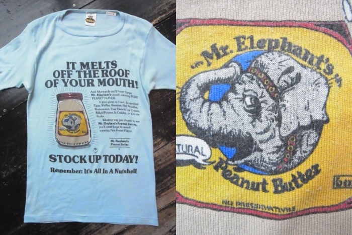 画像: 70s〜Mr Elephant's ピーナツバター Tシャツ