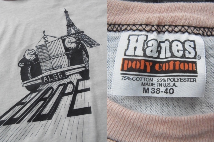 画像: 80s クラシックカー リンガーTシャツ