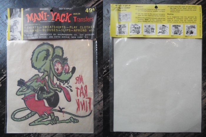 画像: 60s MANI-YACK Transfers MR RAT FINK