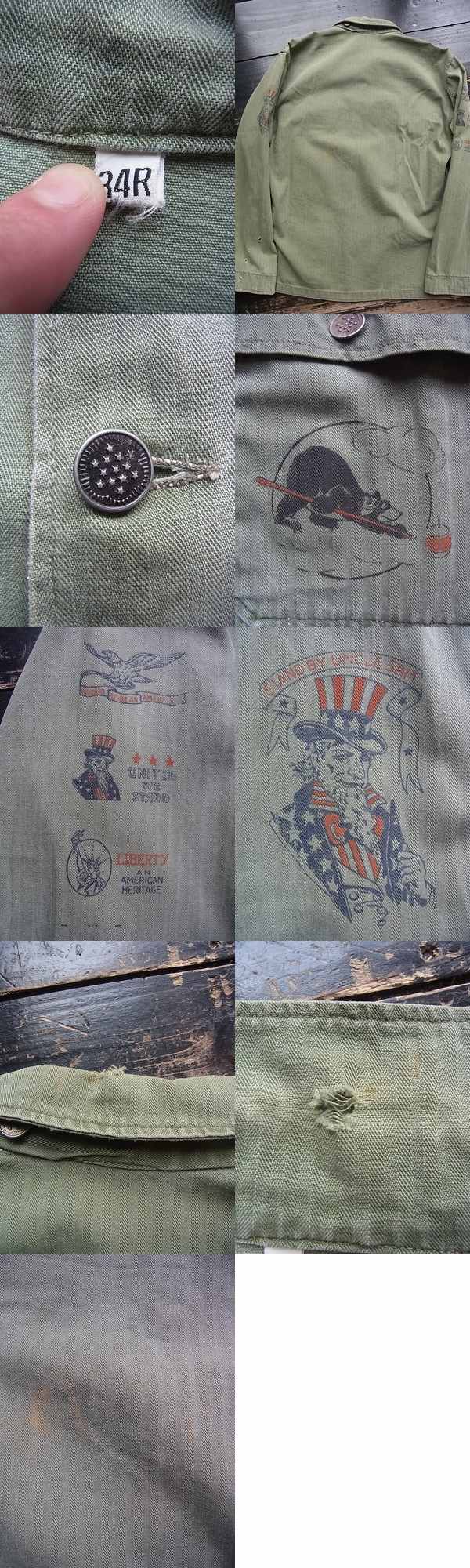 画像: 転送紙カスタム 米軍 HBTシャツ